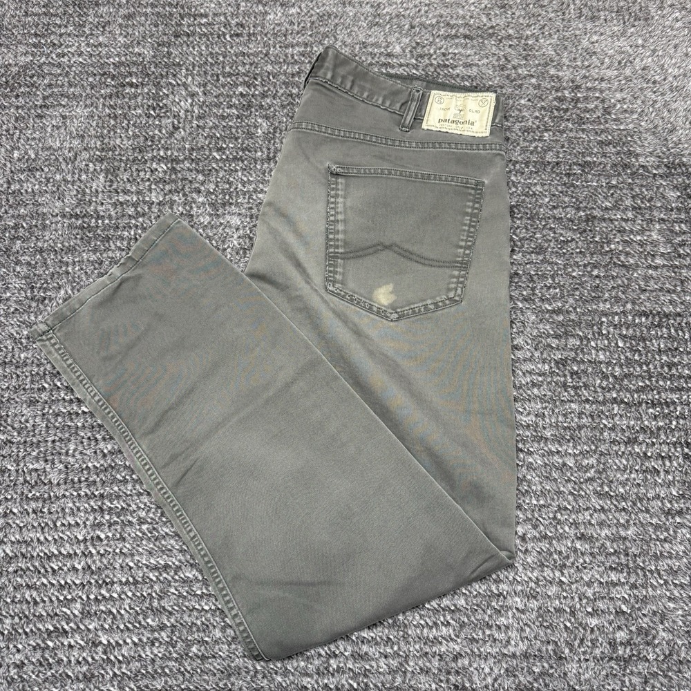 Patagonia Iron Clad Pants Men's 38x32 Gray Straight Outdoor Hiking‎ Light Weight